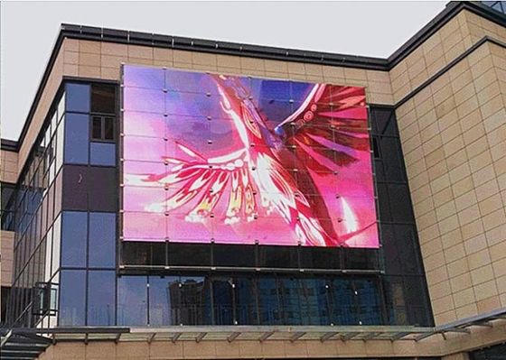 Exposição conduzida exterior alta da cortina da transparência P15.625 para a propaganda da fachada dos meios